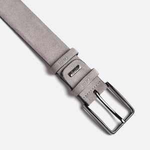 Milo - Light Grey Suede - Belt - Men - Austrich