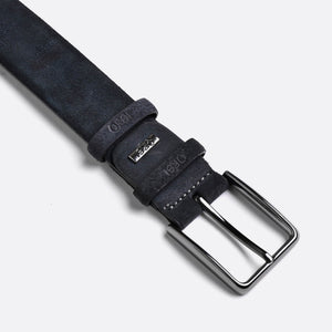 Milo - Dark Grey Suede - Belt - Men - Austrich