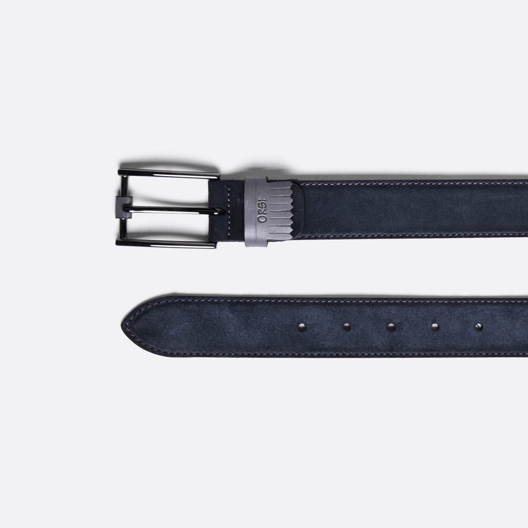 Derick - Grey Suede - Belt - Men - Austrich