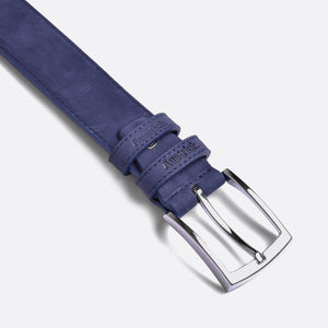 Telly - Navy Soft Suede - Belt - Men - Austrich