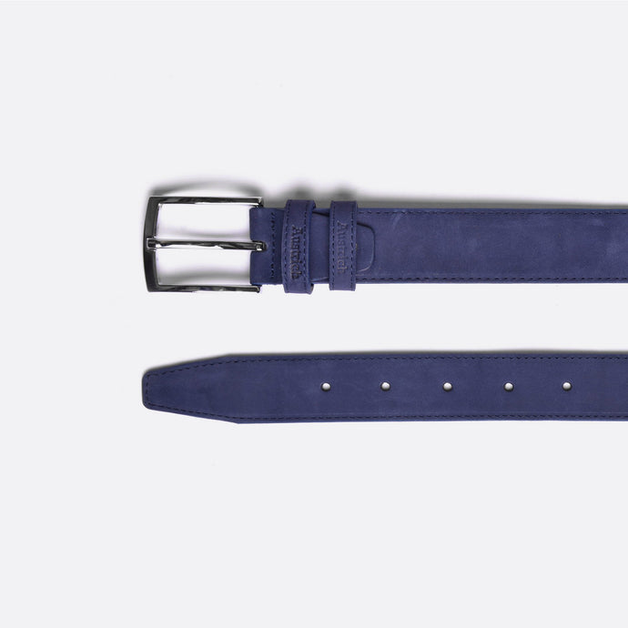 Telly - Navy Soft Suede - Belt - Men - Austrich