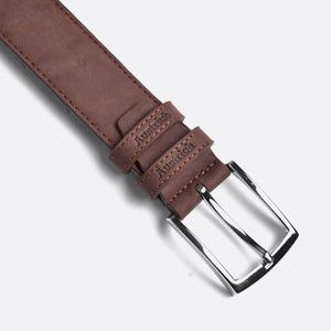 Telly - Brown Soft Suede - Belt - Men - Austrich